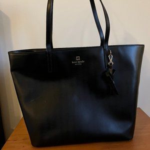 Kate Spade Black Large Tote in Smooth Leather